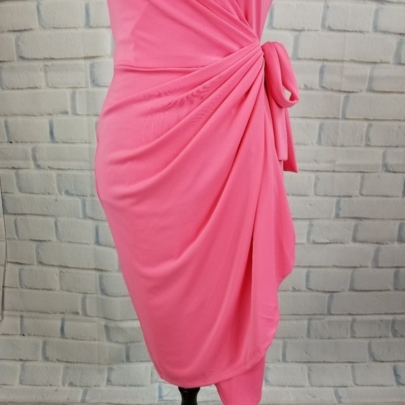 Lark & Ro size x sleeveless stretch wrap dress - Picture 5 of 8